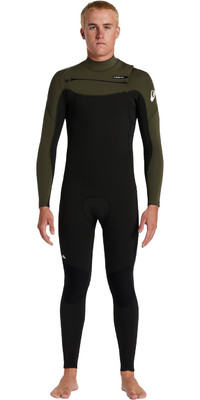 2024 Quiksilver Mens Everyday Sessions 4/3mm GBS Chest Zip Wetsuit EQYW103201 - Black / Thyme